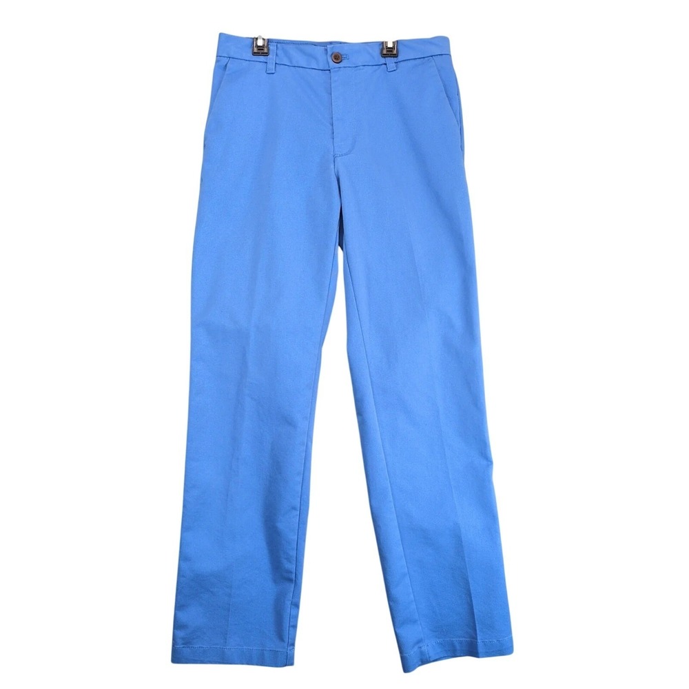 Izod Chino Pants Men's 30x31" Sky Blue Stretch Straight Fit Casual Preppy Resort